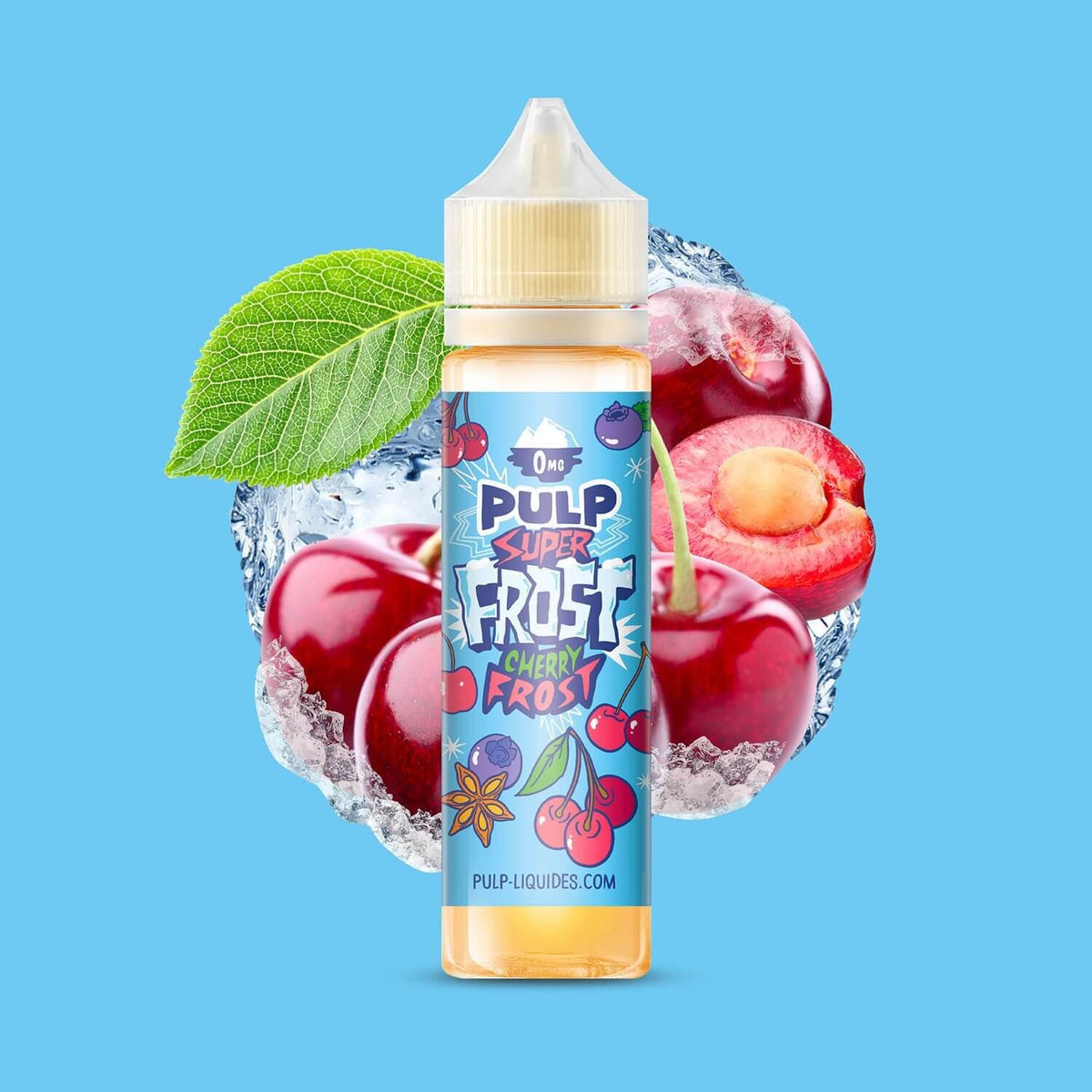 E-liquide Cherry Frost PULP Super Frost, flacon de 50 mL