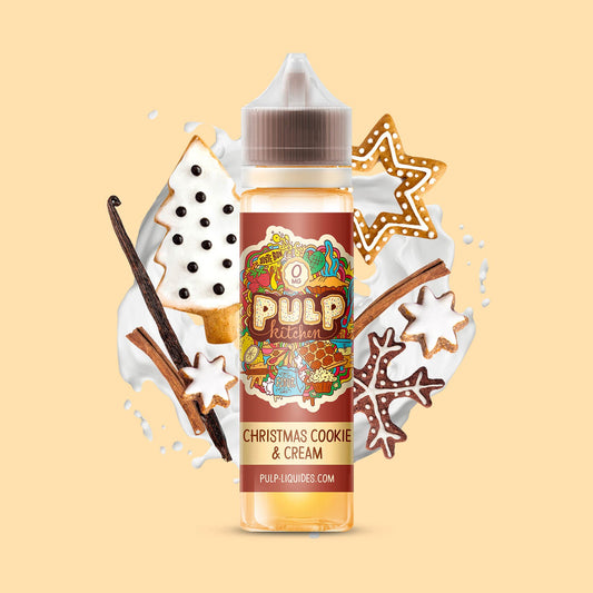E-liquide Christmas Cookie & Cream PULP Kitchen, flacon de 50 mL