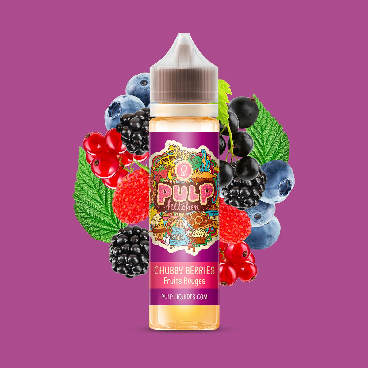 E-liquide Chubby Berries PULP Kitchen, flacon de 50 mL