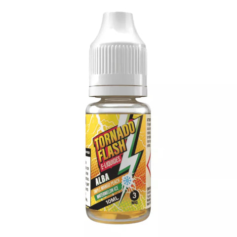 E-liquide Alba Triple Mango Peach Watermelon Ice Tornado Flash, flacon de 10 mL