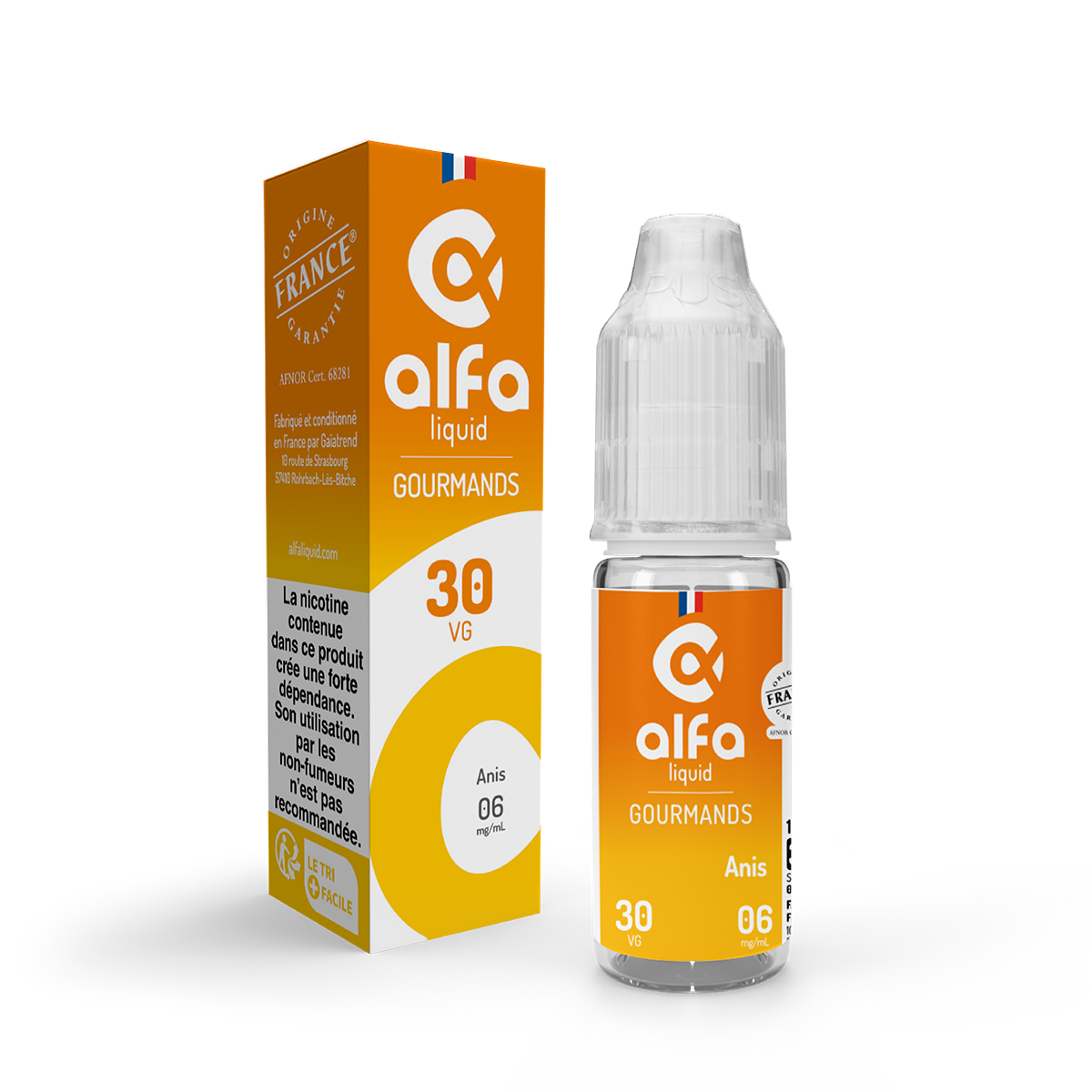 E-liquide Anis Alfaliquid, flacon de 10 mL