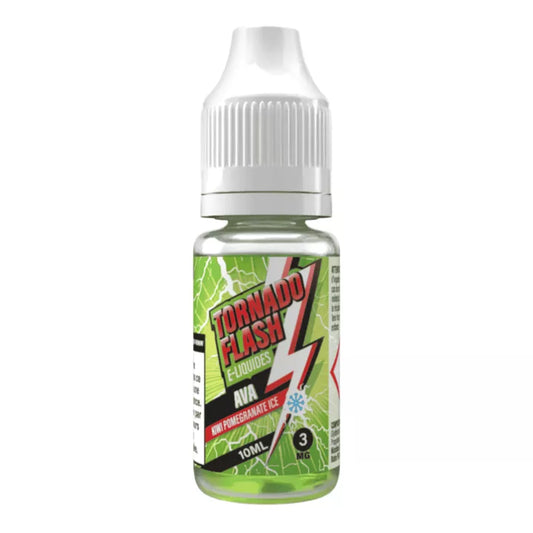 E-liquide Ava Kiwi Pomegranate Ice Tornado Flash, flacon de 10 mL