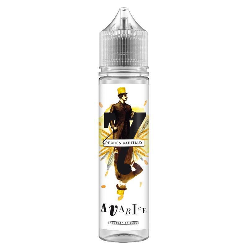 E-liquide Avarice Laboratoire Sense 7 Péchés Capitaux, flacon de 50 mL