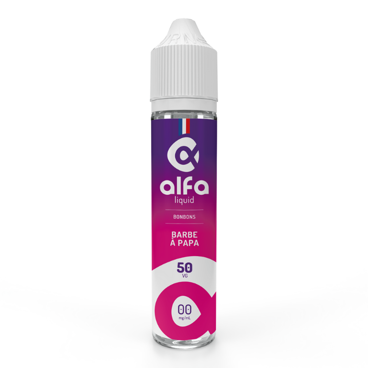 E-liquide Barbe à Papa Alfaliquid, flacon de 50 mL