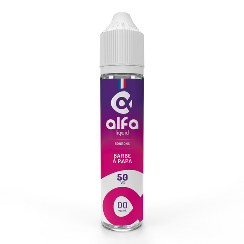 E-liquide Barbe à Papa Alfaliquid, flacon de 50 mL