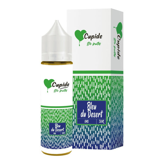 E-liquide Bleu du Désert FUEL Cupide, flacon de 50 mL et sa boîte