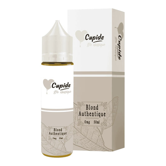 E-liquide Blond Authentique FUEL Cupide, flacon de 50 mL et sa boîte