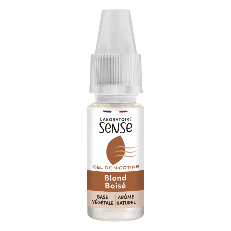 E-liquide Blond Boisé Laboratoire Sense aux sels de nicotine, flacon de 10 mL