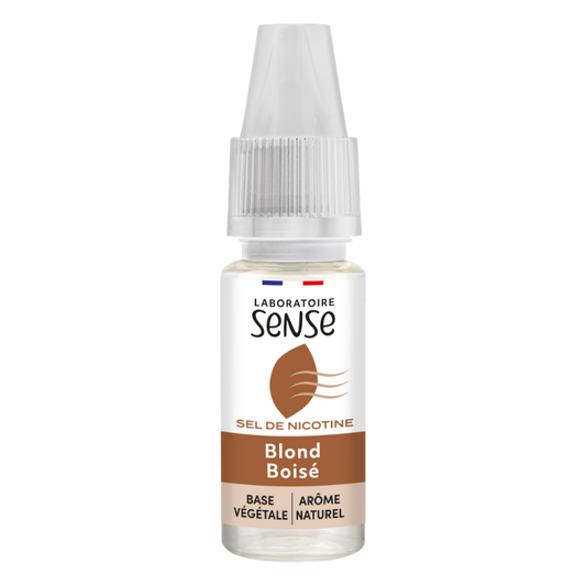 E-liquide Blond Boisé Laboratoire Sense aux sels de nicotine, flacon de 10 mL