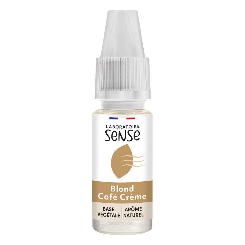 E-liquide Blond Café Crème Laboratoire Sense, flacon de 10 mL