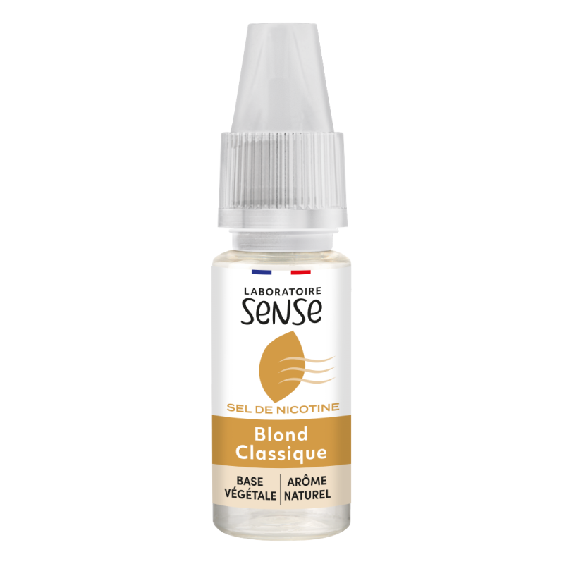 E-liquide Blond Classique Laboratoire Sense aux sels de nicotine, flacon de 10 mL