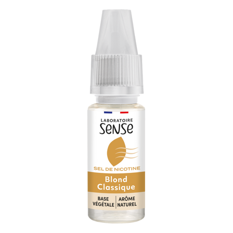 E-liquide Blond Classique Laboratoire Sense aux sels de nicotine, flacon de 10 mL