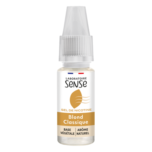 E-liquide Blond Classique Laboratoire Sense aux sels de nicotine, flacon de 10 mL