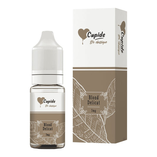 E-liquide Blond Délicat FUEL Cupide, flacon de 10 mL et sa boîte