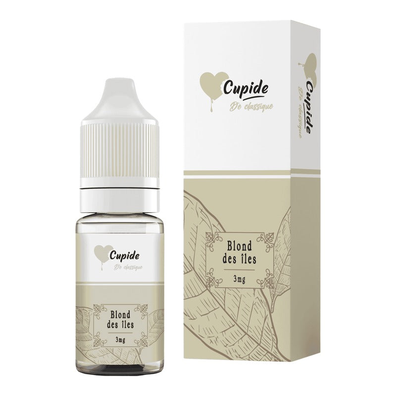 E-liquide Blond des Îles FUEL Cupide, flacon de 10 mL et sa boîte