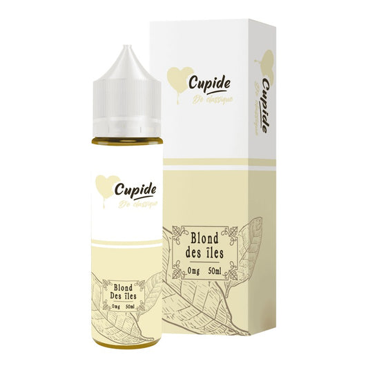 E-liquide Blond des Îles FUEL Cupide, flacon de 50 mL et sa boîte