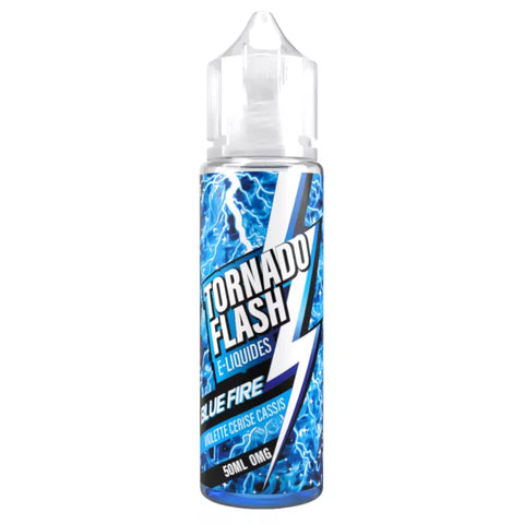 E-liquide Blue Fire Violette Cerise Cassis Tornado Flash, flacon de 50 mL