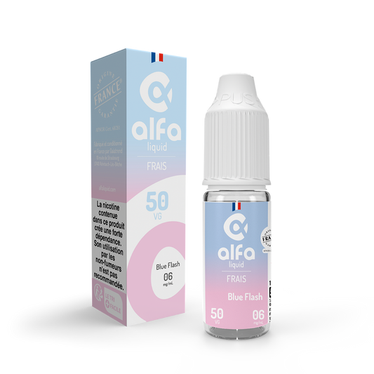 E-liquide Blue Flash Alfaliquid, flacon de 10 mL