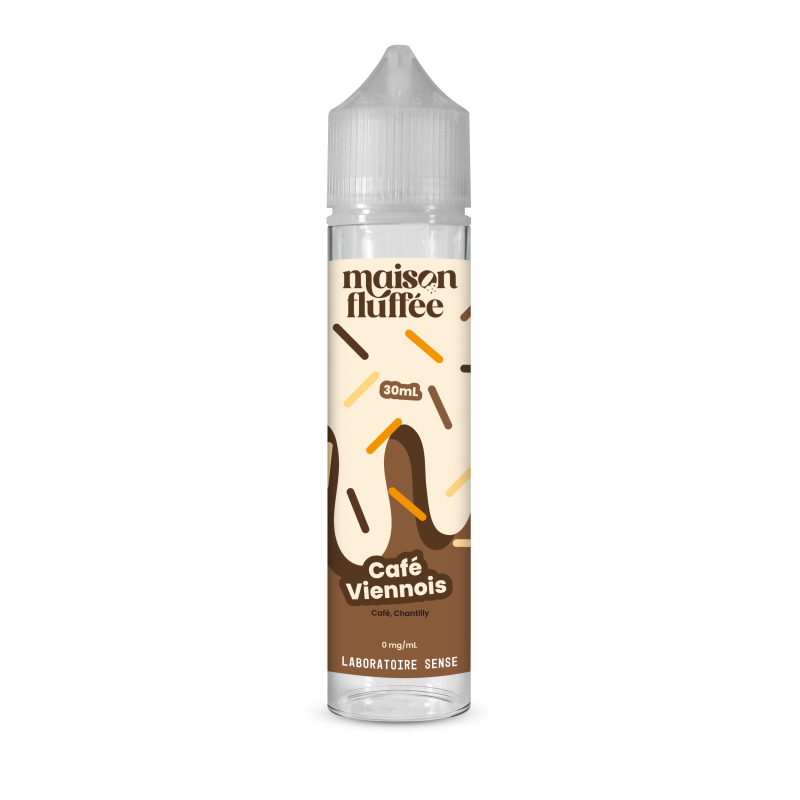 E-liquide Café Viennois Laboratoire Sense Maison Fluffée, flacon de 30 mL