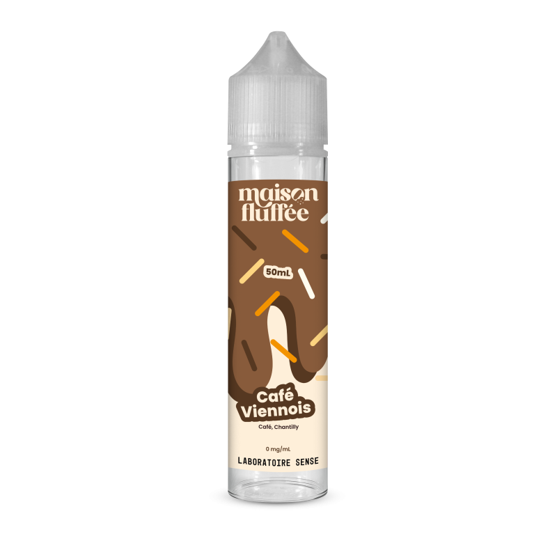 E-liquide Café Viennois Laboratoire Sense Maison Fluffée, flacon de 50 mL