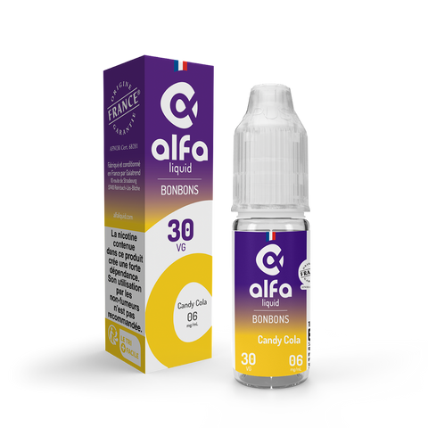 E-liquide Candy Cola Alfaliquid, flacon de 10 mL