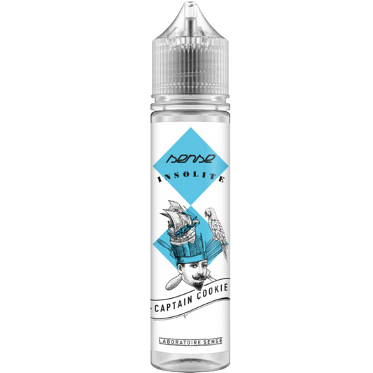 E-liquide Captain Cookie Laboratoire Sense Insolite, flacon de 50 mL