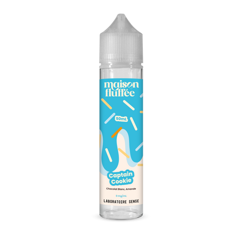 E-liquide Captain Cookie Laboratoire Sense Maison Fluffée, flacon de 50 mL