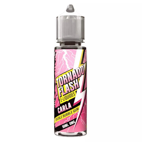 E-liquide Carla Double Bubble Gum Tornado Flash, flacon de 50 mL