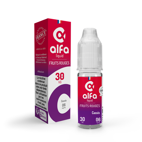 E-liquide Cassis Alfaliquid, flacon de 10 mL