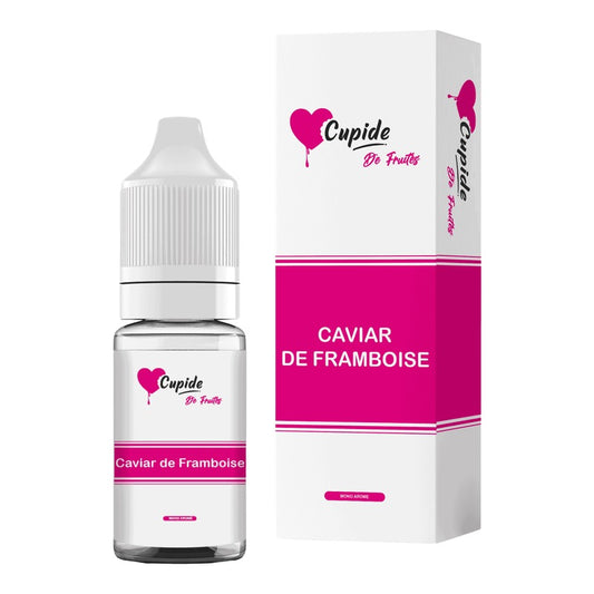 E-liquide Caviar de Framboise FUEL Cupide, flacon de 10 mL et sa boîte