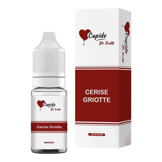 E-liquide Cerise Griotte FUEL Cupide, flacon de 10 mL et sa boîte