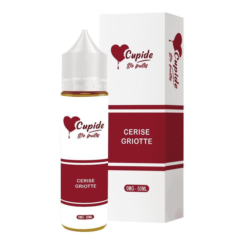 E-liquide Cerise Griotte FUEL Cupide, flacon de 50 mL et sa boîte