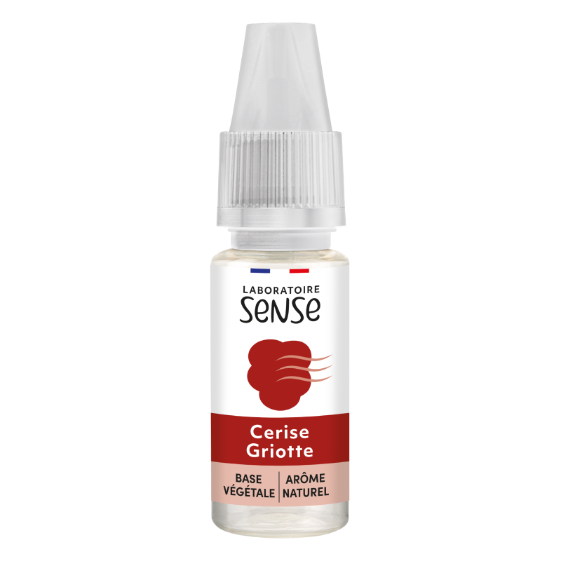 E-liquide Cerise Griotte Laboratoire Sense, flacon de 10 mL