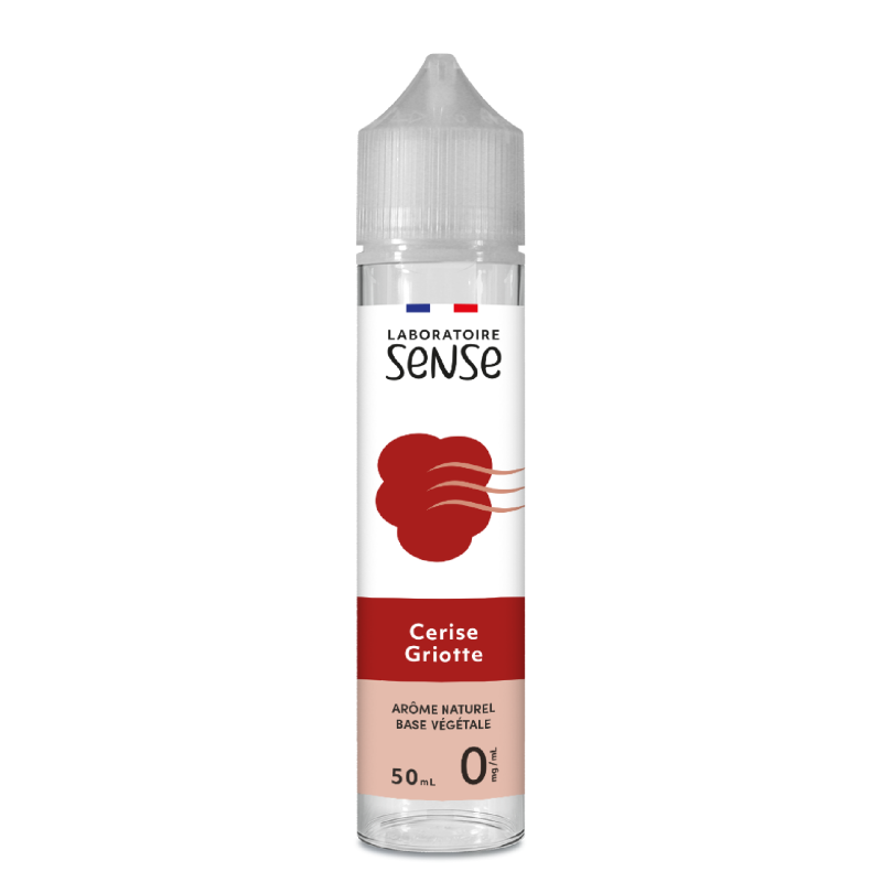 E-liquide Cerise Griotte Laboratoire Sense, flacon de 50 mL