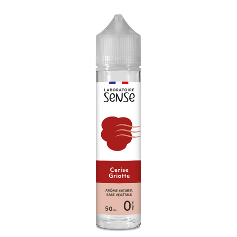 E-liquide Cerise Griotte Laboratoire Sense, flacon de 50 mL