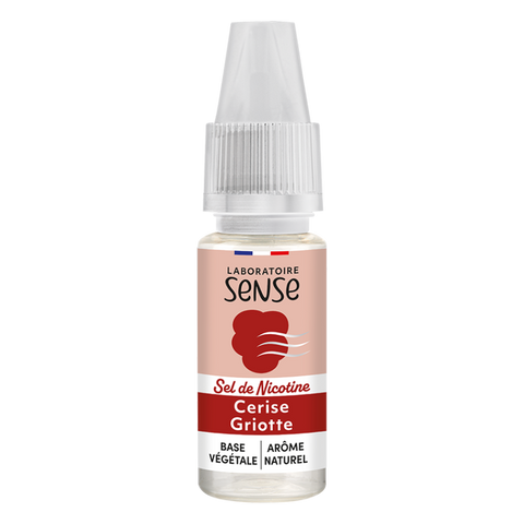 E-liquide Cerise Griotte Laboratoire Sense aux sels de nicotine, flacon de 10 mL