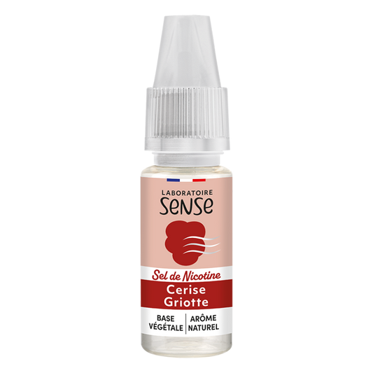 E-liquide Cerise Griotte Laboratoire Sense aux sels de nicotine, flacon de 10 mL