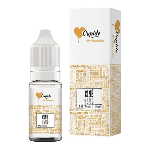 E-liquide Ciné Club FUEL Cupide, flacon de 10 mL et sa boîte