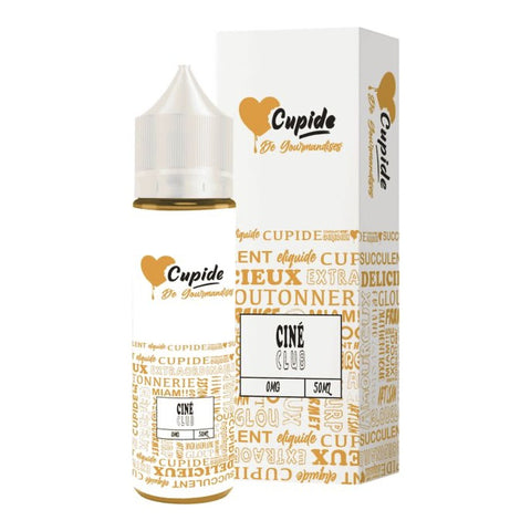 E-liquide Ciné Club FUEL Cupide, flacon de 50 mL et sa boîte