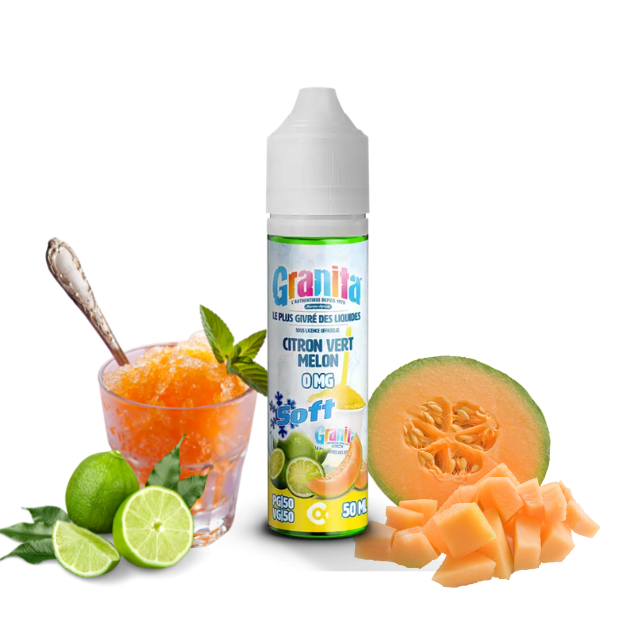 E-liquide Citron Vert Melon Alfaliquid Granita Soft, flacon de 50 mL