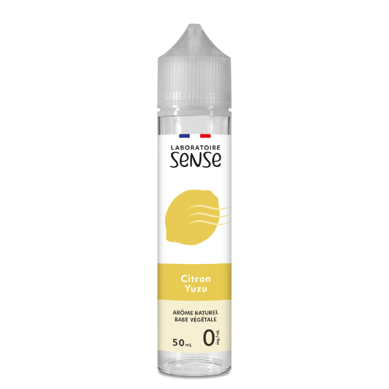 E-liquide Citron Yuzu Laboratoire Sense, flacon de 50 mL