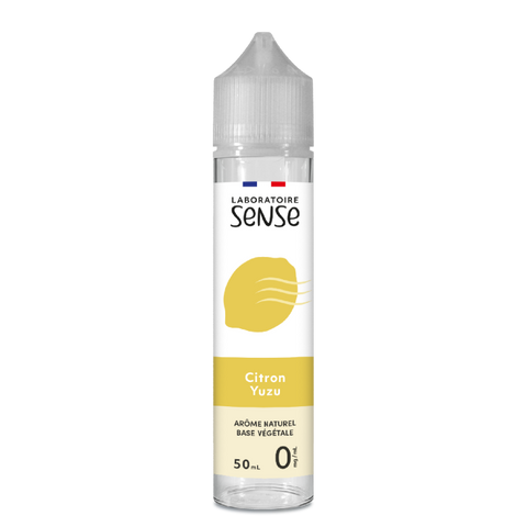 E-liquide Citron Yuzu Laboratoire Sense, flacon de 50 mL