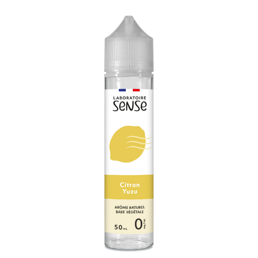 E-liquide Citron Yuzu Laboratoire Sense, flacon de 50 mL