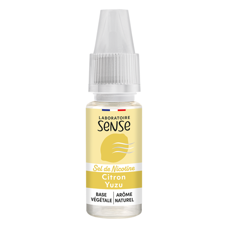 E-liquide Citron Yuzu Laboratoire Sense aux sels de nicotine, flacon de 10 mL