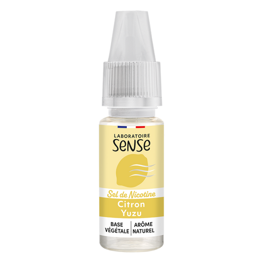 E-liquide Citron Yuzu Laboratoire Sense aux sels de nicotine, flacon de 10 mL