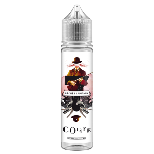 E-liquide Colère Laboratoire Sense 7 Péchés Capitaux, flacon de 50 mL