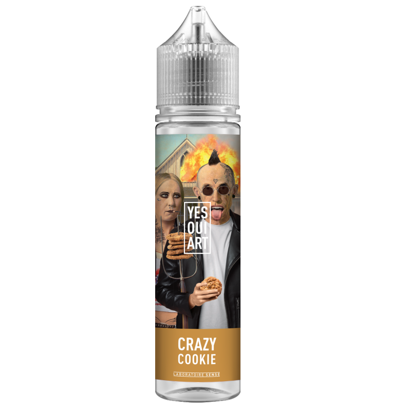 E-liquide Crazy Cookie Laboratoire Sense Yes Oui Art, flacon de 50 mL
