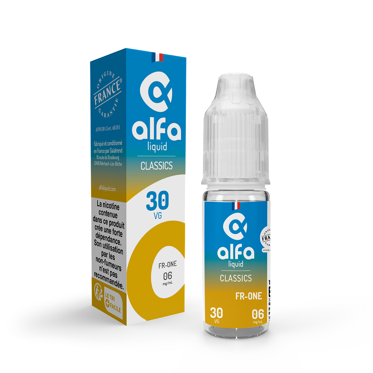 E-liquide FR-ONE Alfaliquid, flacon de 10 mL