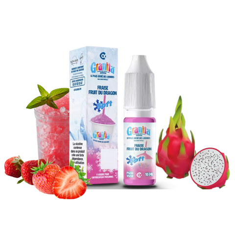E-liquide Fraise Fruit du Dragon Alfaliquid Granita Soft, flacon de 10 mL