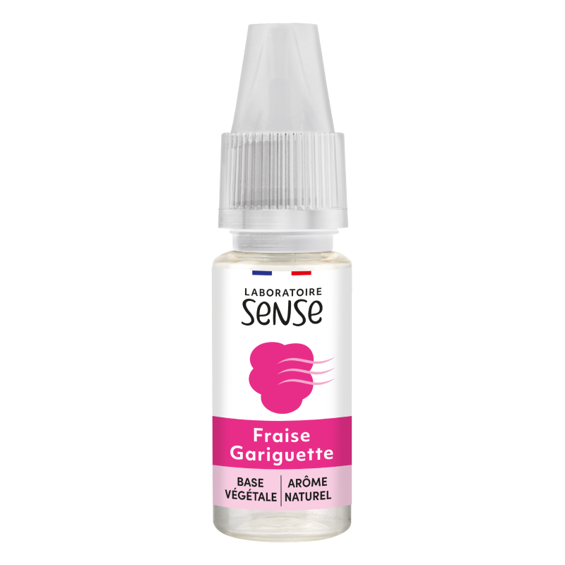 E-liquide Fraise Gariguette Laboratoire Sense, flacon de 10 mL